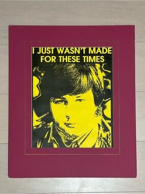 Vintage 1995 Brian Wilson Poster for film “I Just Wasn't Made for These Times”